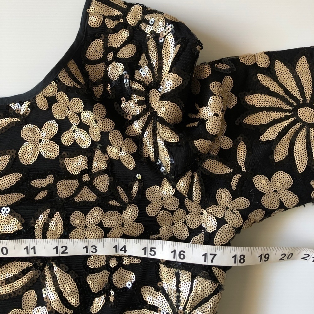 LOUCHE Gold Sequin Mini Dress - Picture 10 of 11